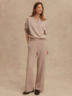 The Taupe Marl Wide Leg Pant 30"