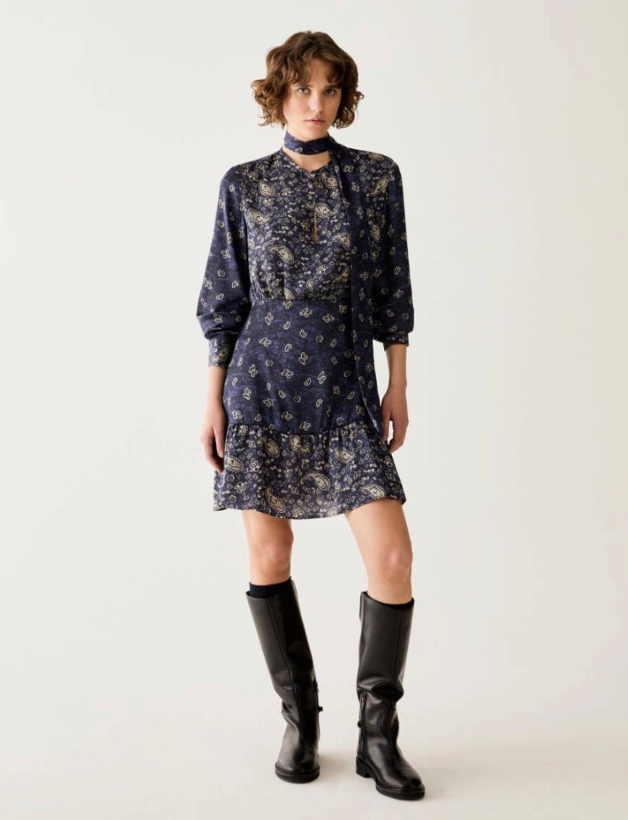 The Paisley Navy Broche Print Dress