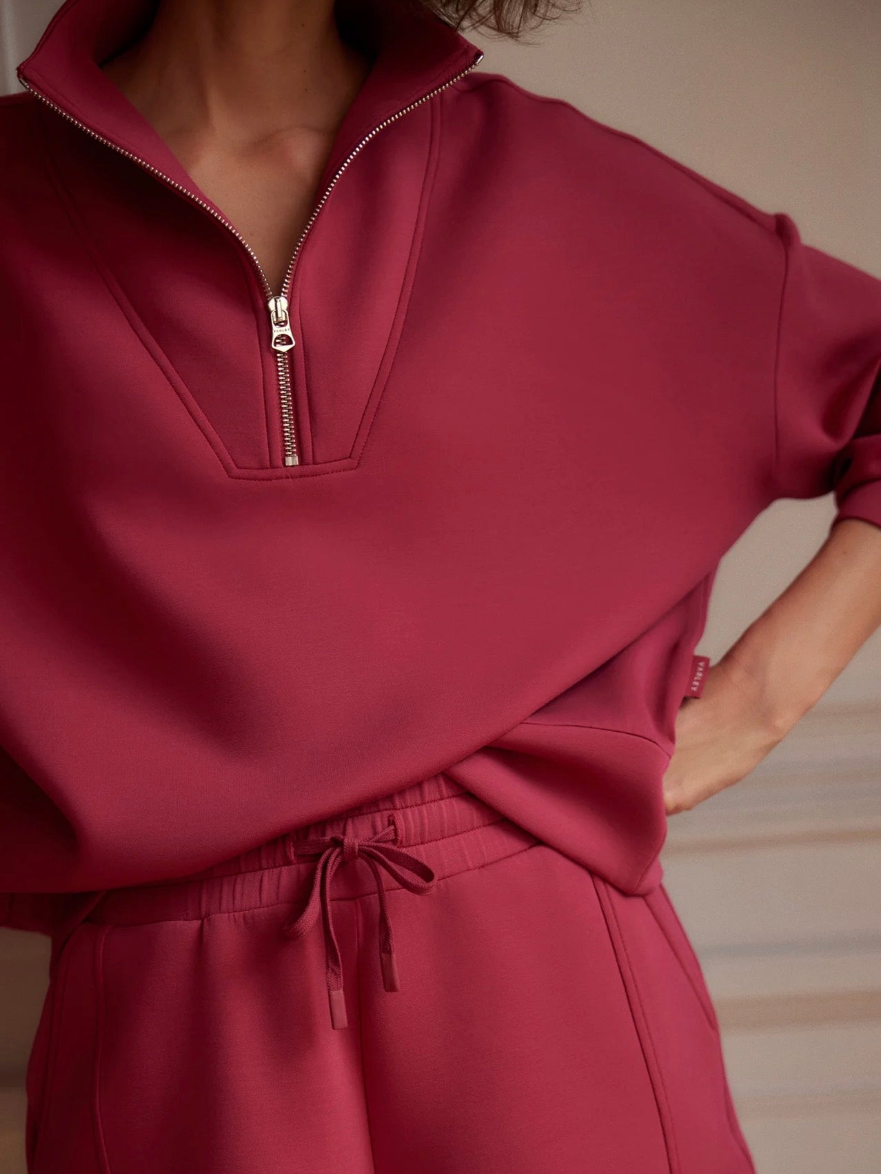 Hawley Half-Zip Rich Raspberry Sweat