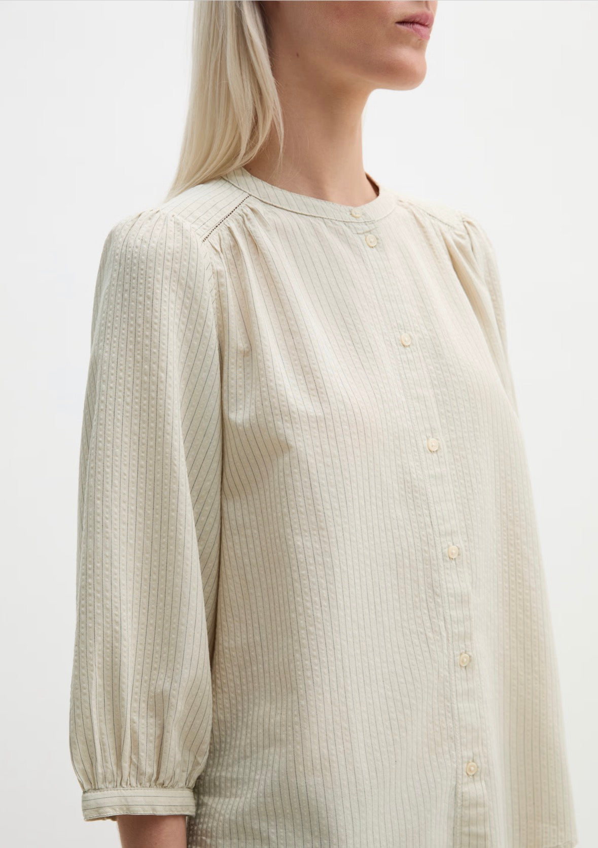 Stripe Taupe Lightweight Blouse