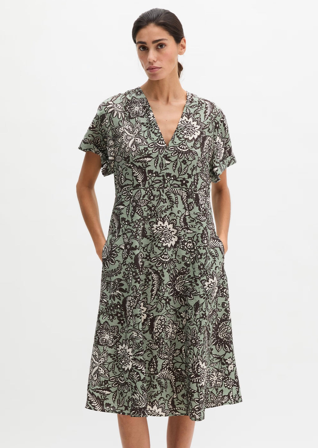 The Printed Viscose Crinkle Dress