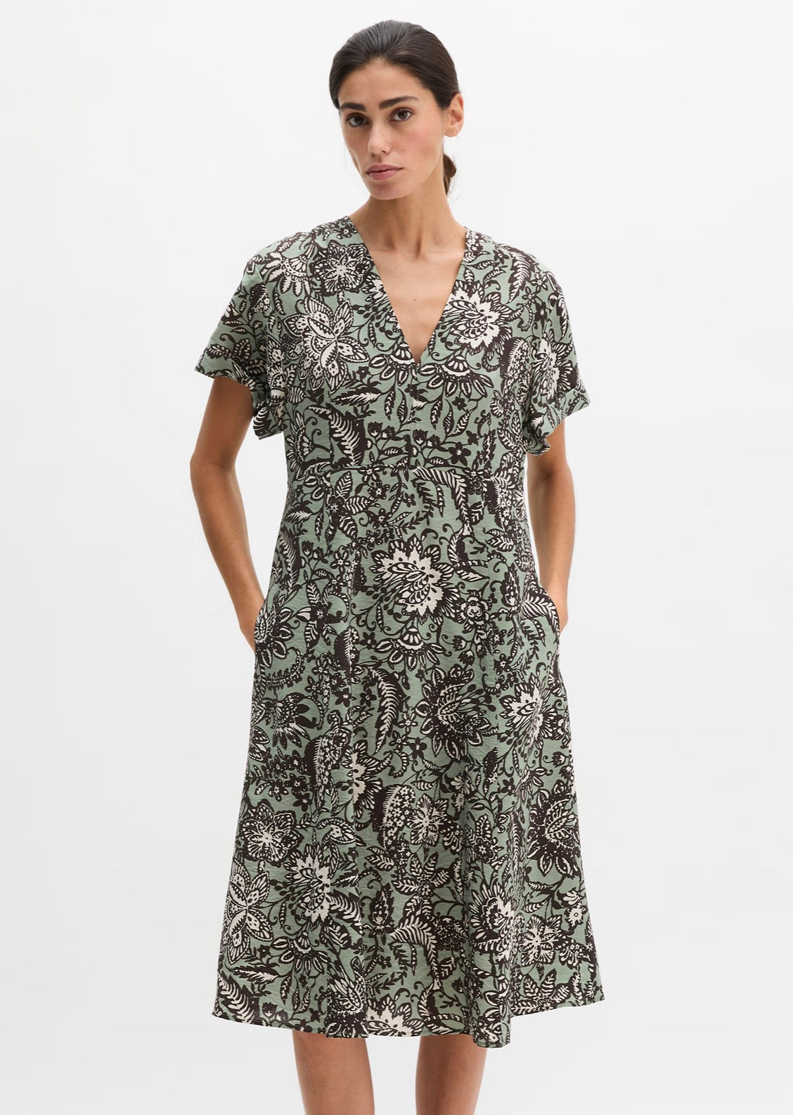 The Printed Viscose Crinkle Dress