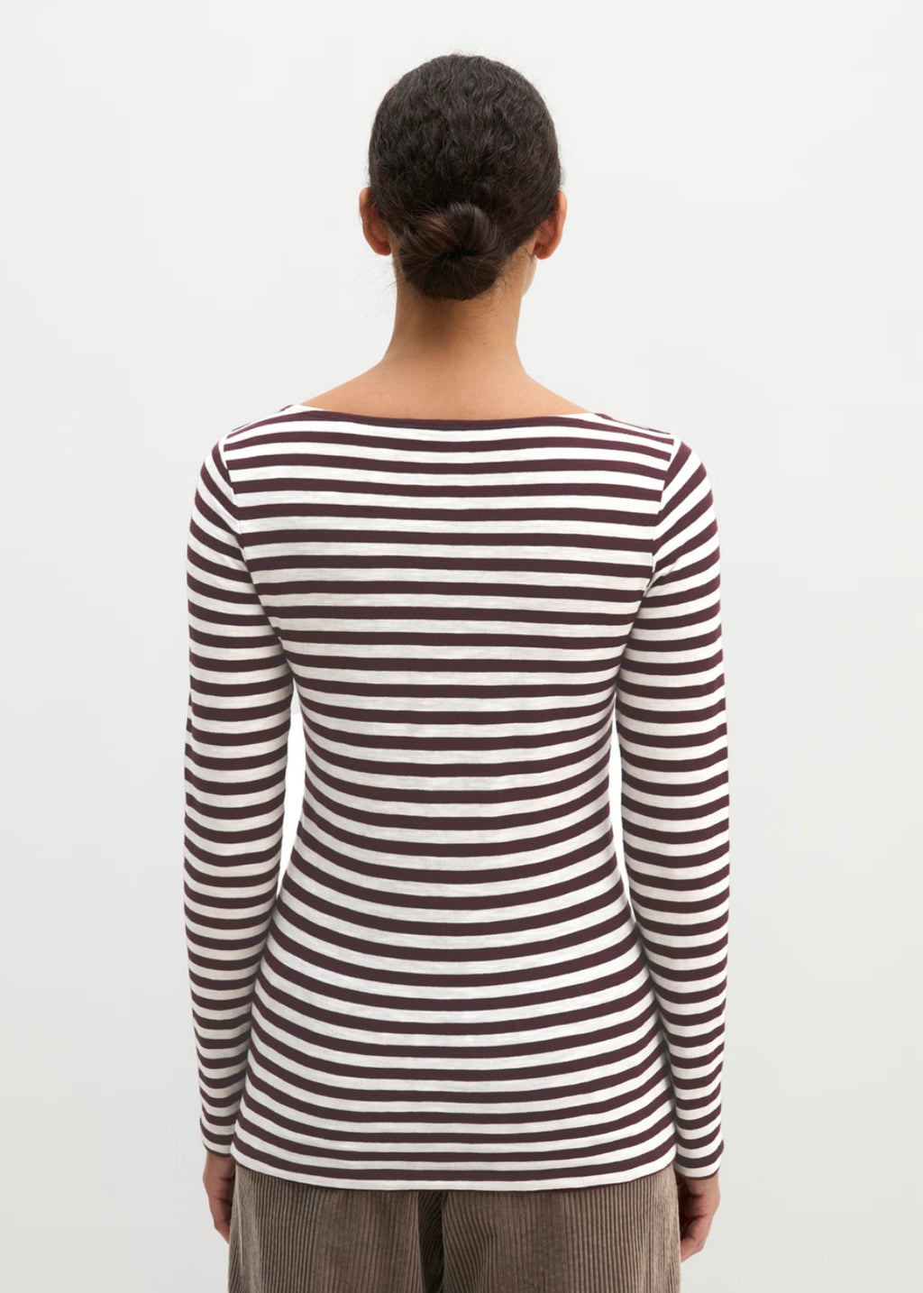The Multi Dark Cherry Stripe Jersey Top