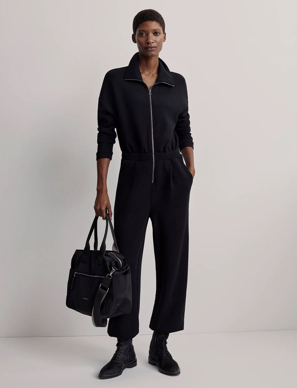 The Jessie Black Zip Up Jumpsuit