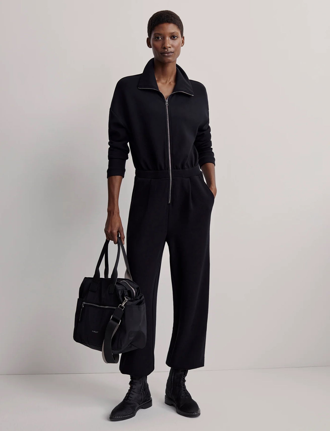 The Jessie Black Zip Up Jumpsuit