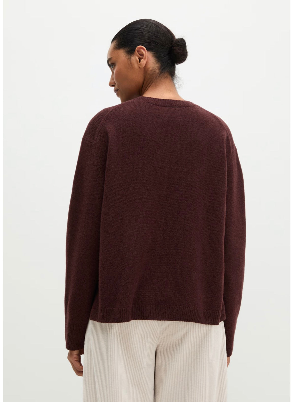 The Dark Cherry Marino Long Sleeve Knit