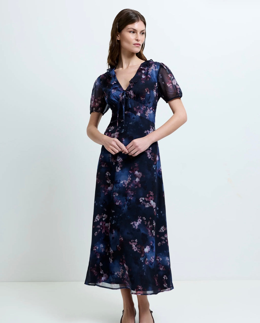 The Clara V-Neck Printed Maxi Dress
