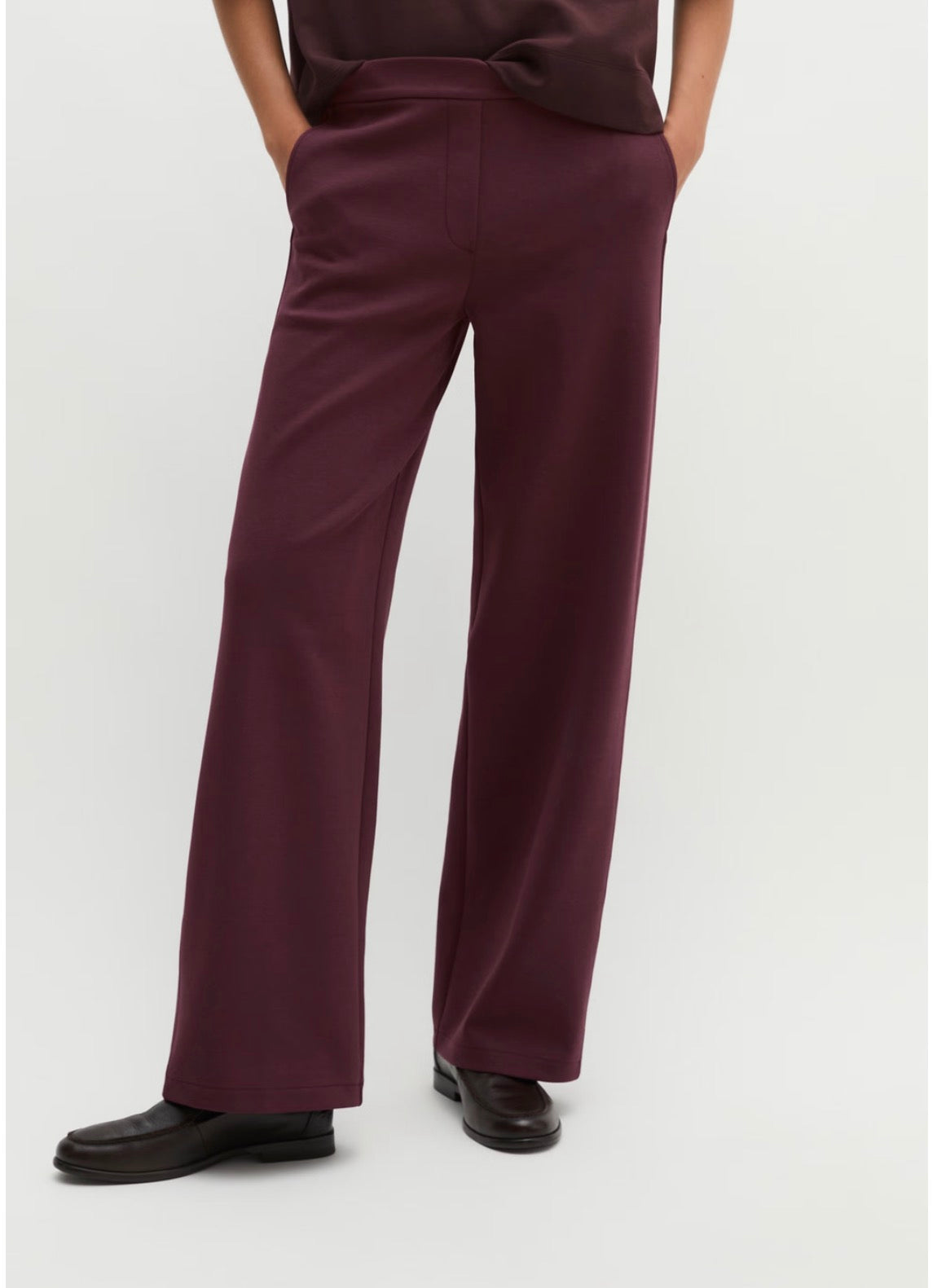 Dark Cherry Jersey Pants