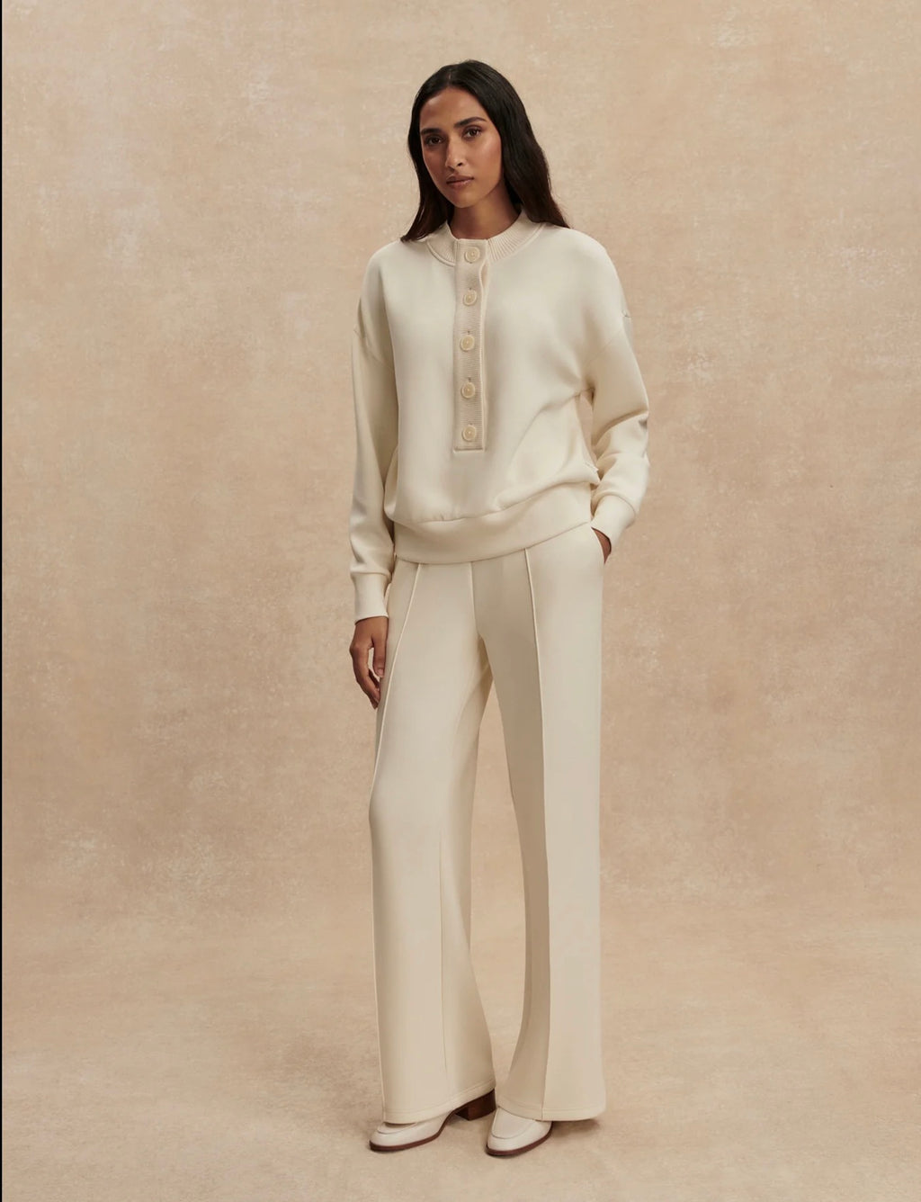 The Reena Button Front Sweat