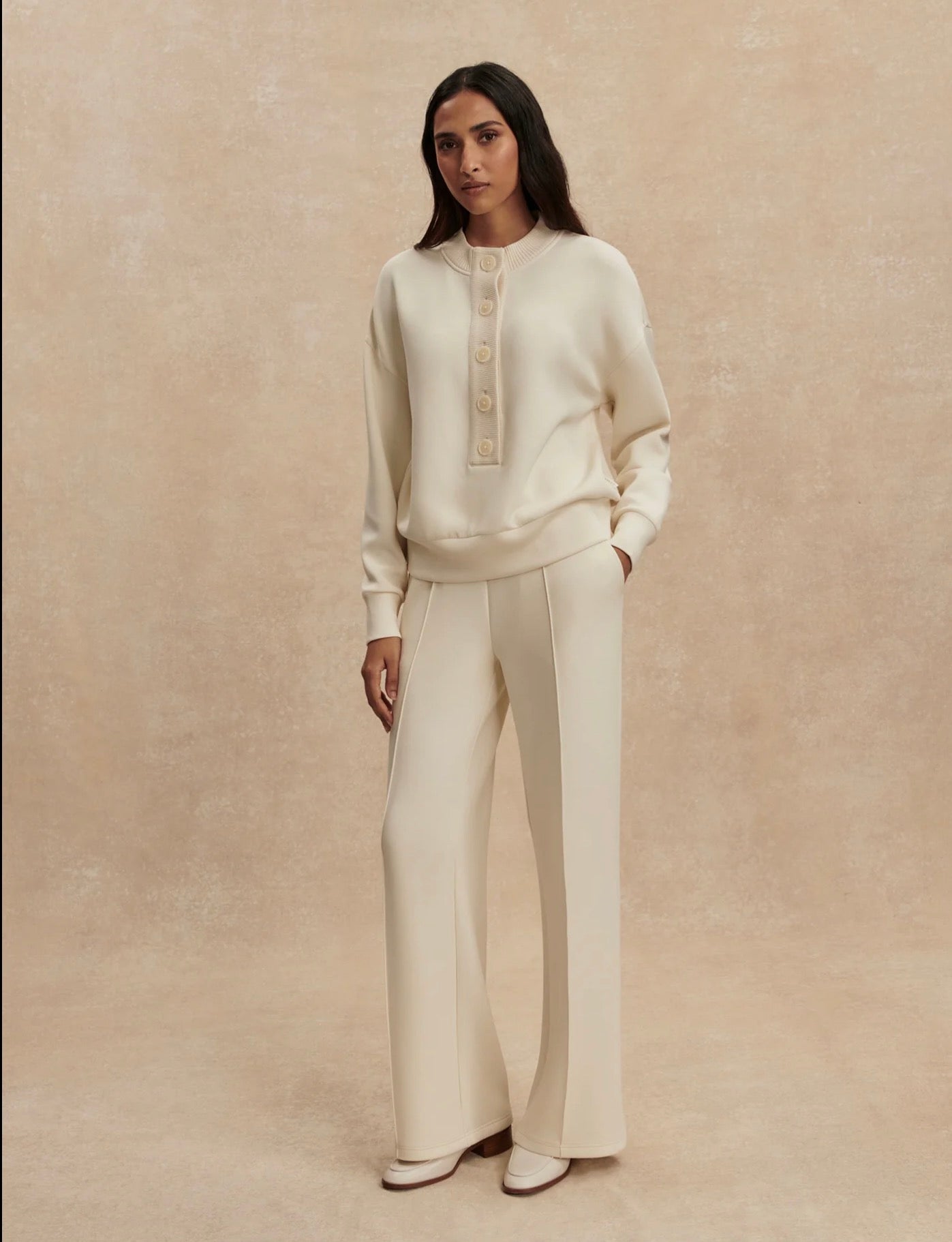 The Reena Button Front Sweat
