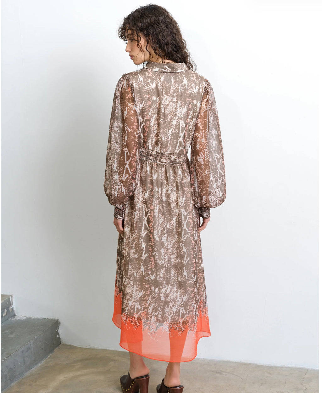 Adele Emina Chiffon Midi Dress