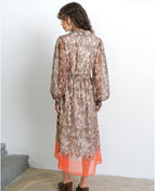 Adele Emina Chiffon Midi Dress