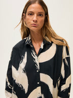 The Black Printed Poplin Shirt