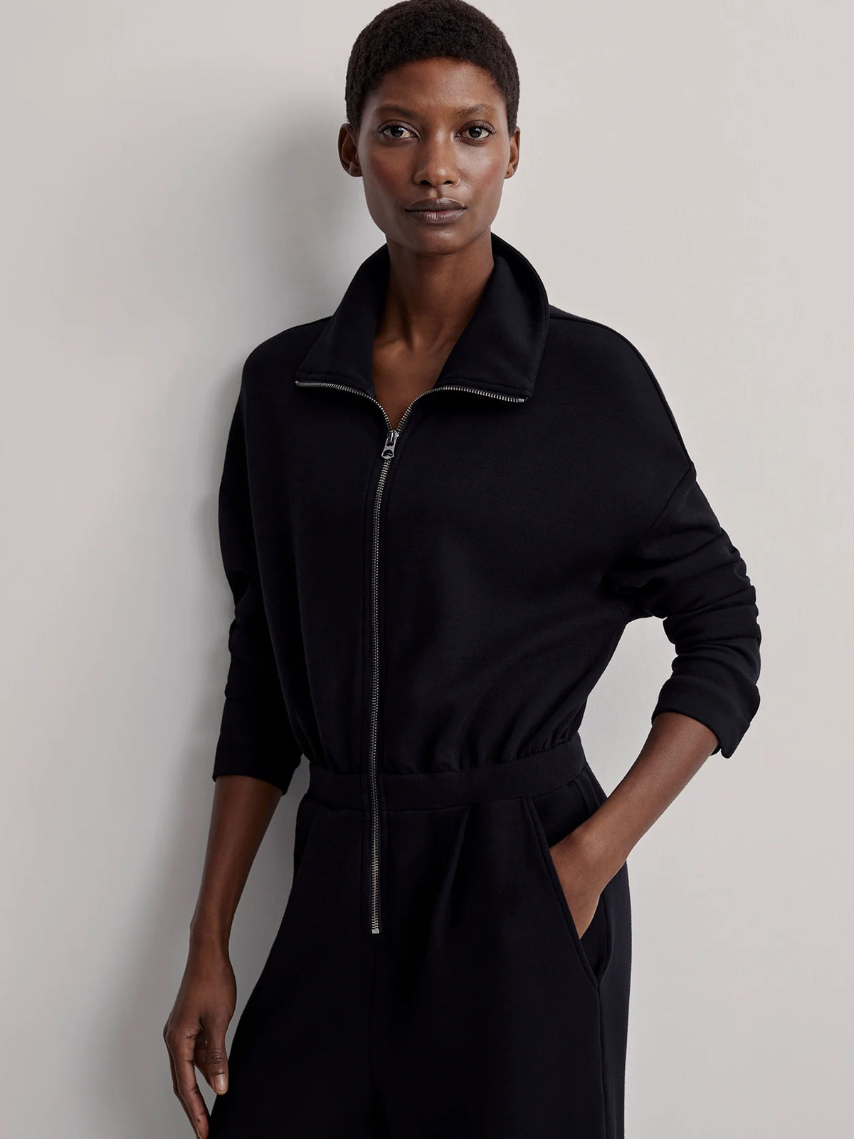 The Jessie Black Zip Up Jumpsuit