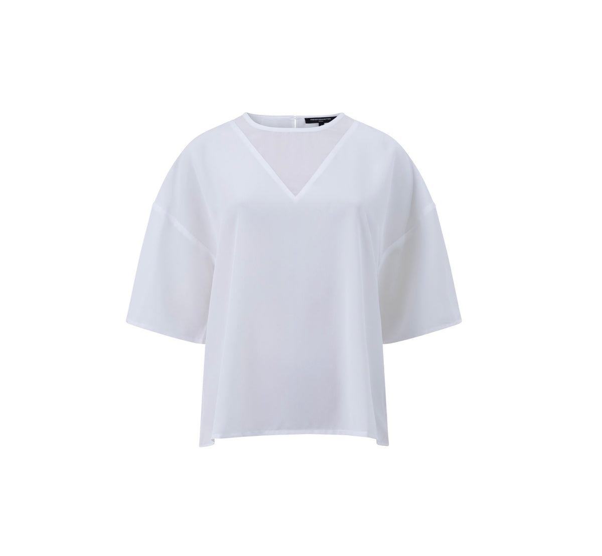 White Caprina Crepe Top