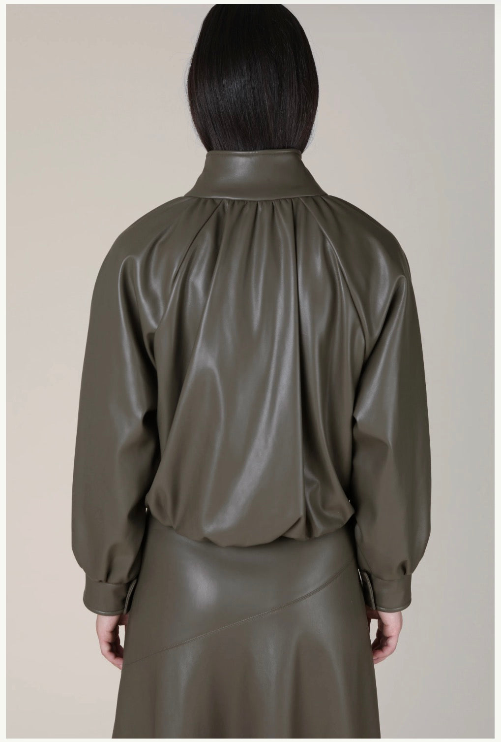 Salomi Faux Leather Bomber