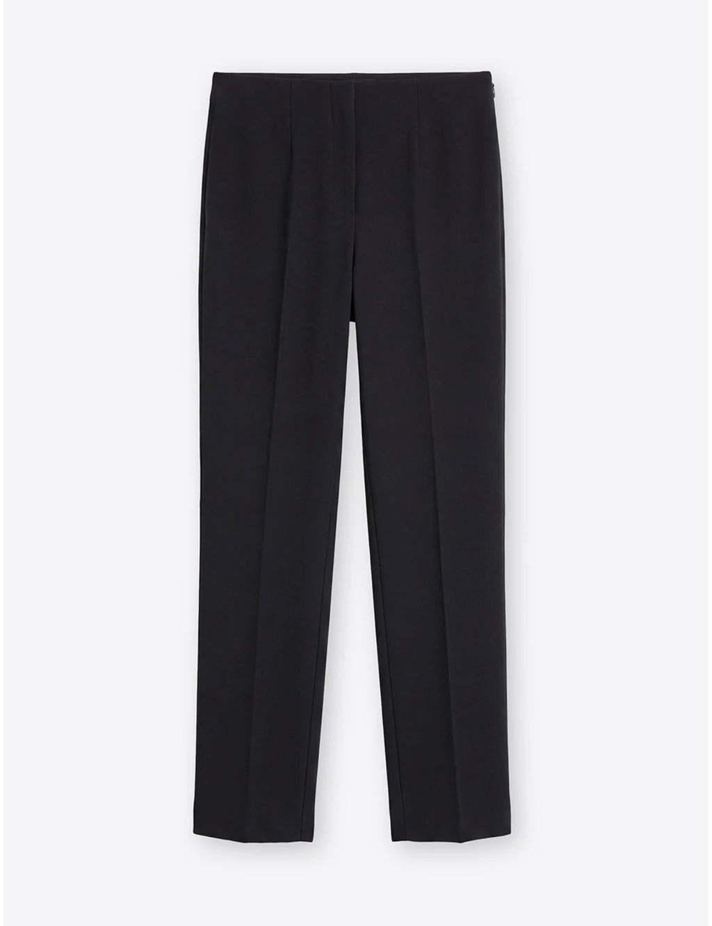 The Pocketless Side Zip Black Trousers