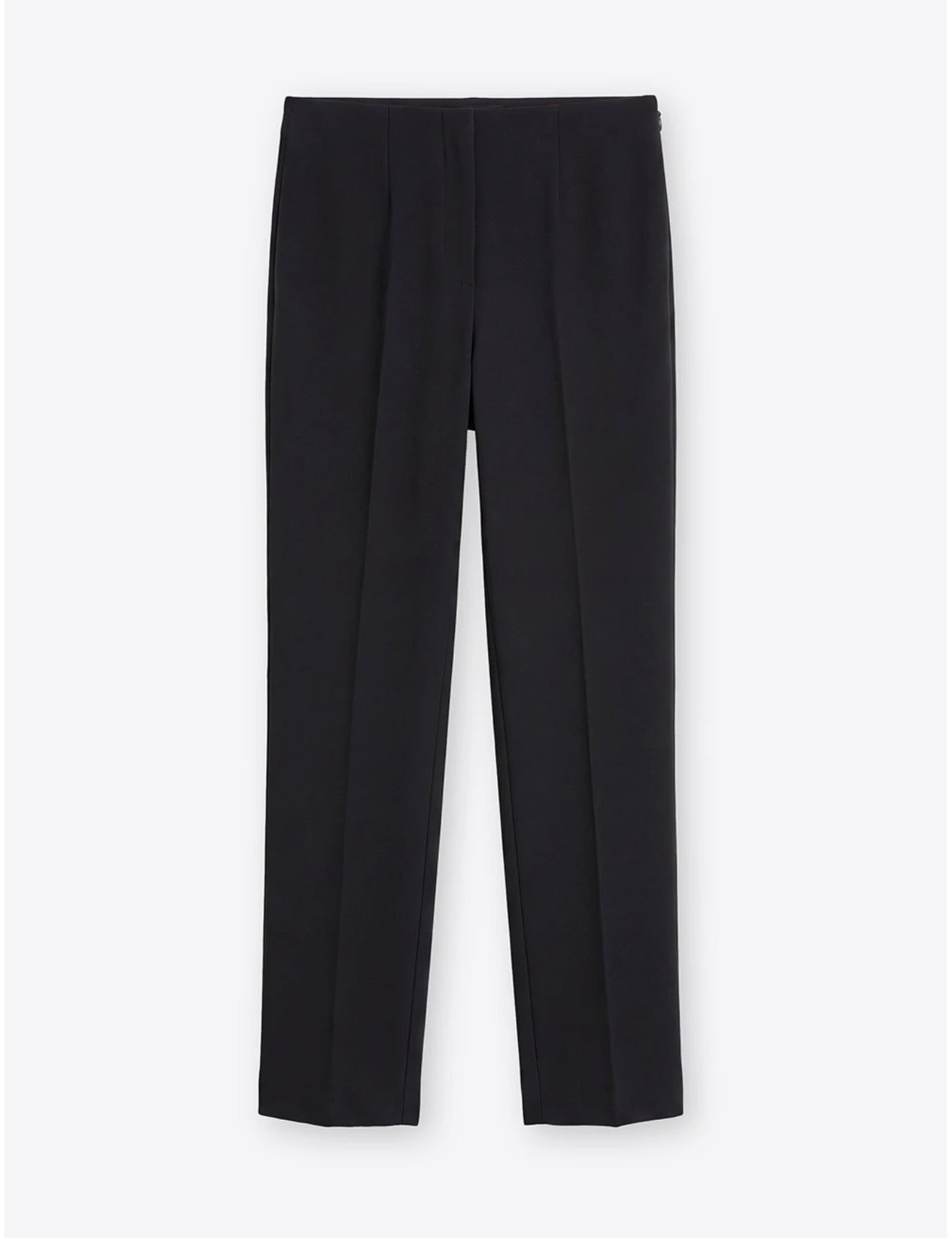 The Pocketless Side Zip Black Trousers