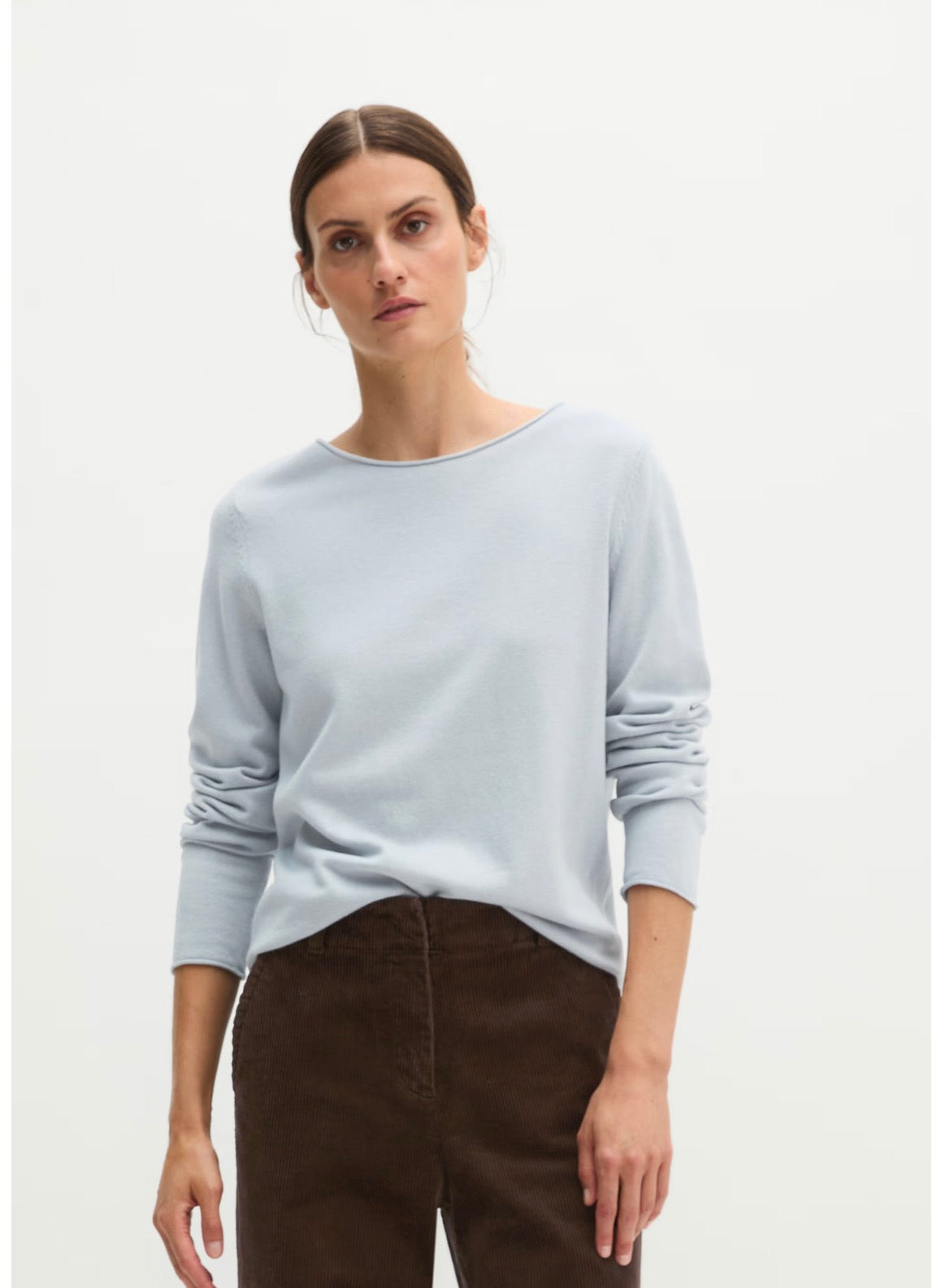 Glacial Blue Boatneck Soft Sweatshirt