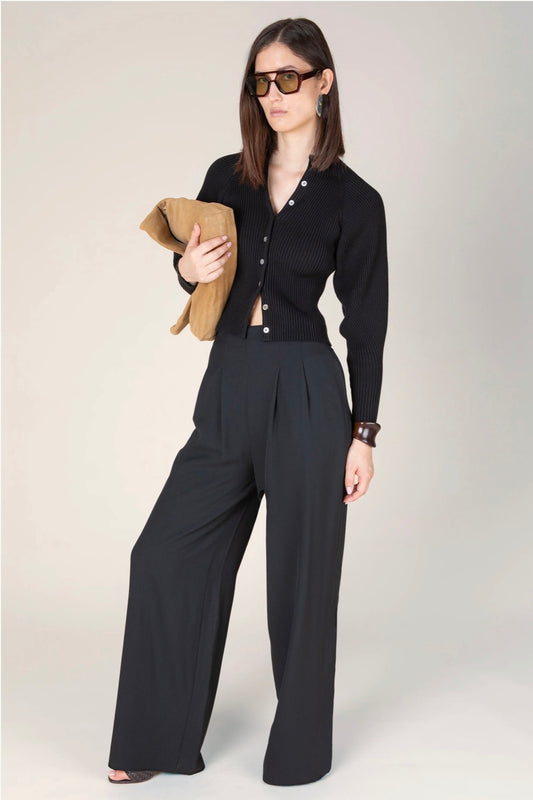 Nellie Black High Waisted Trousers