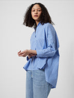 The Rhodes Stripe Oversized Popover Shirt