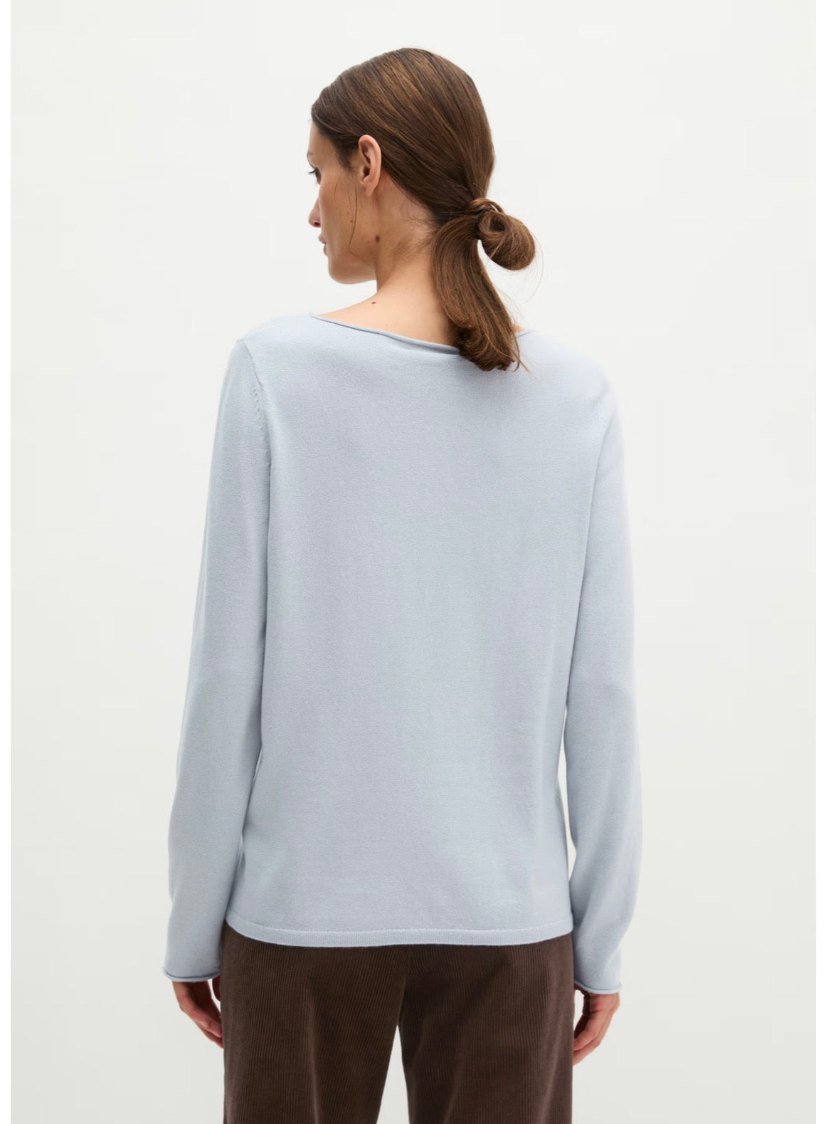 Glacial Blue Boatneck Soft Sweatshirt