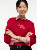 Raspberry Logo Relaxed Terry Sweatshirt
