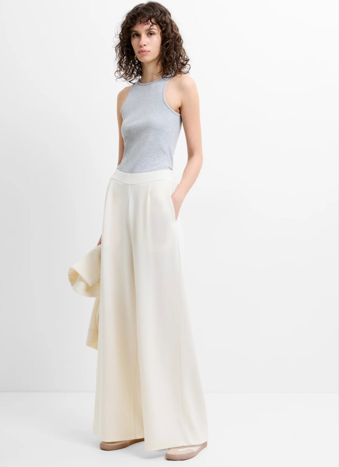 Wren Cream Wide Leg Bottoms