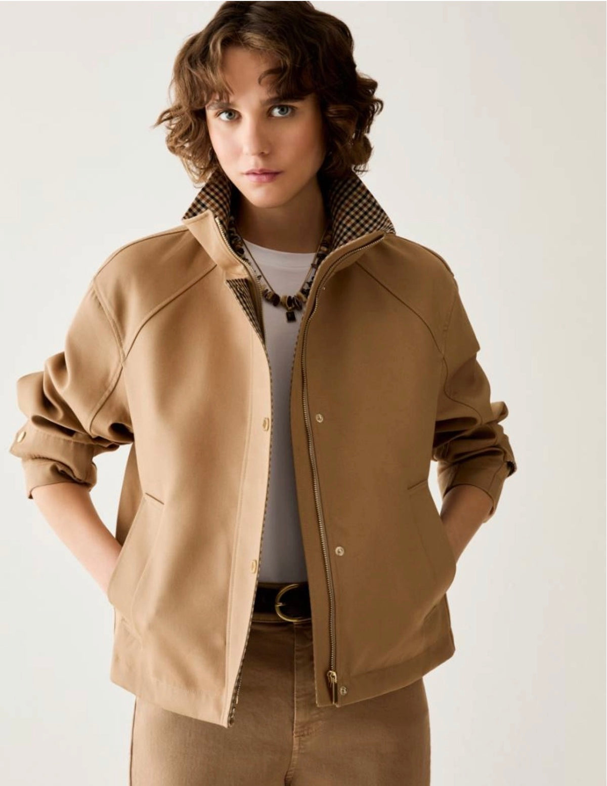 Water Repellent Camel Cotton Jacket