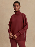 The Maroon Barker High Neck Sweatshirt