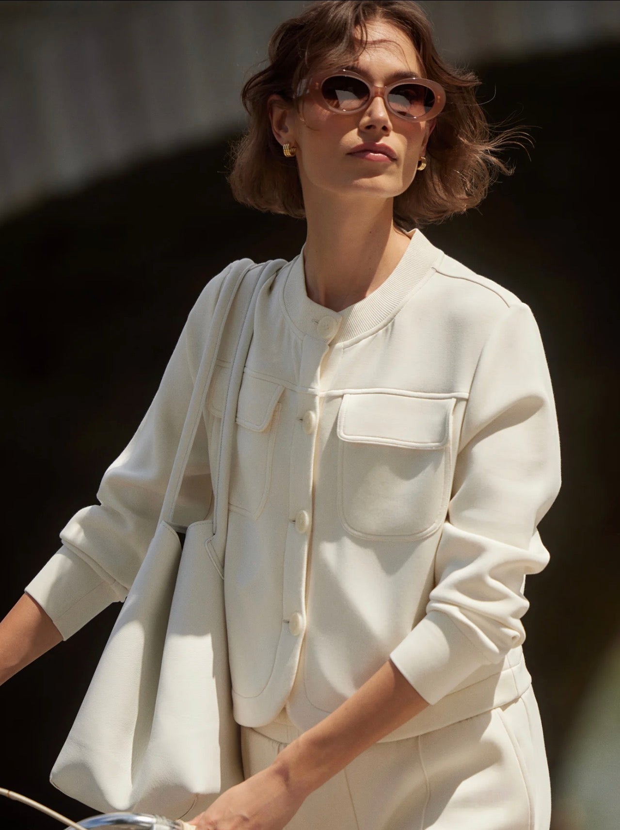 The Hartwell Button Cream Sweat