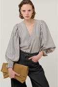 Remi Stripe V-Neck Blouse