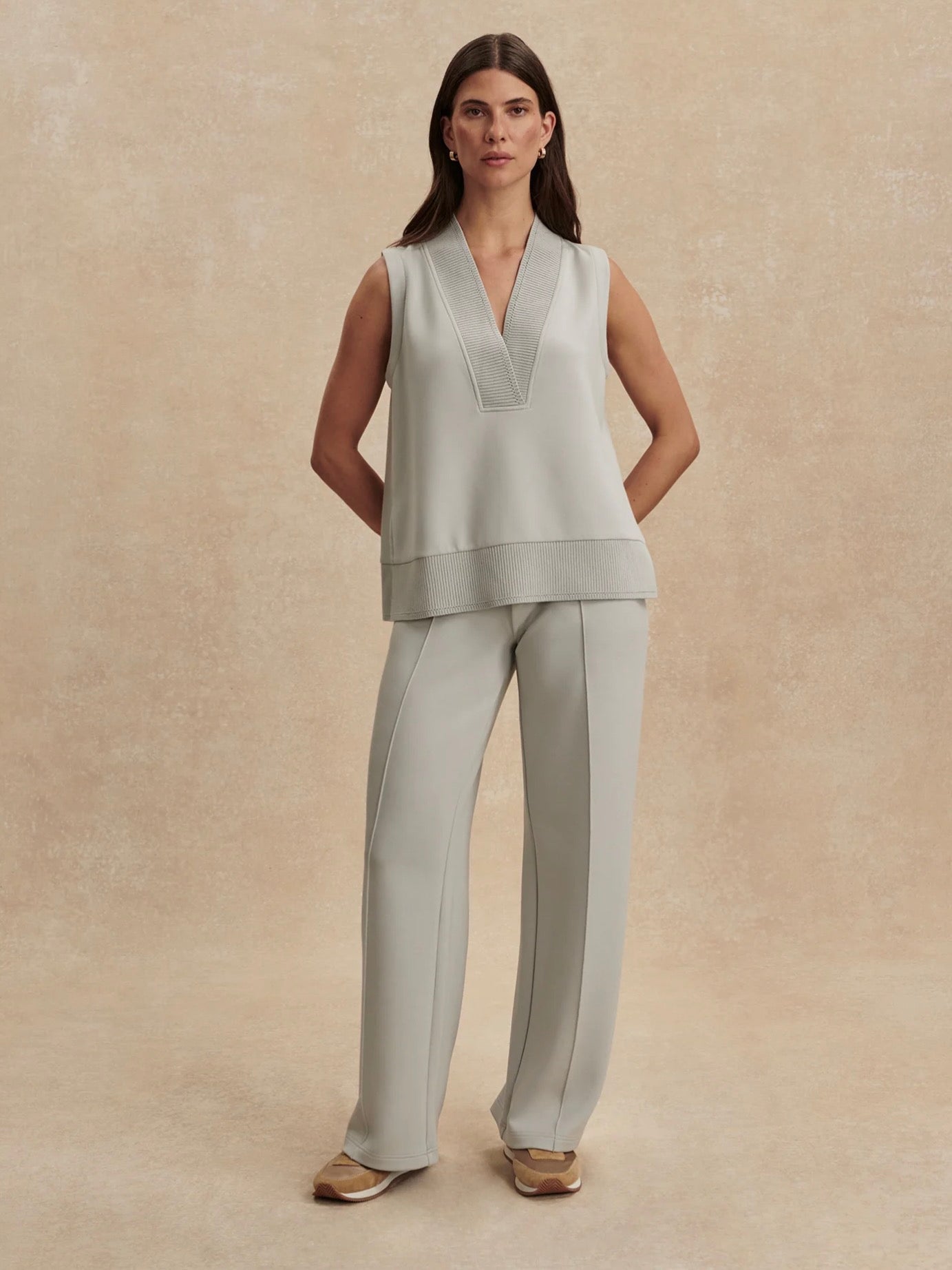 The Wide Leg Clay Blue Pant 28"