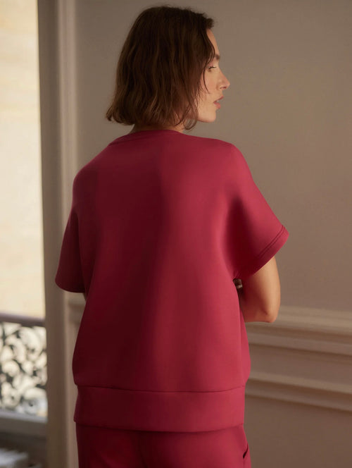 Adria Half-Zip Raspberry Sweat