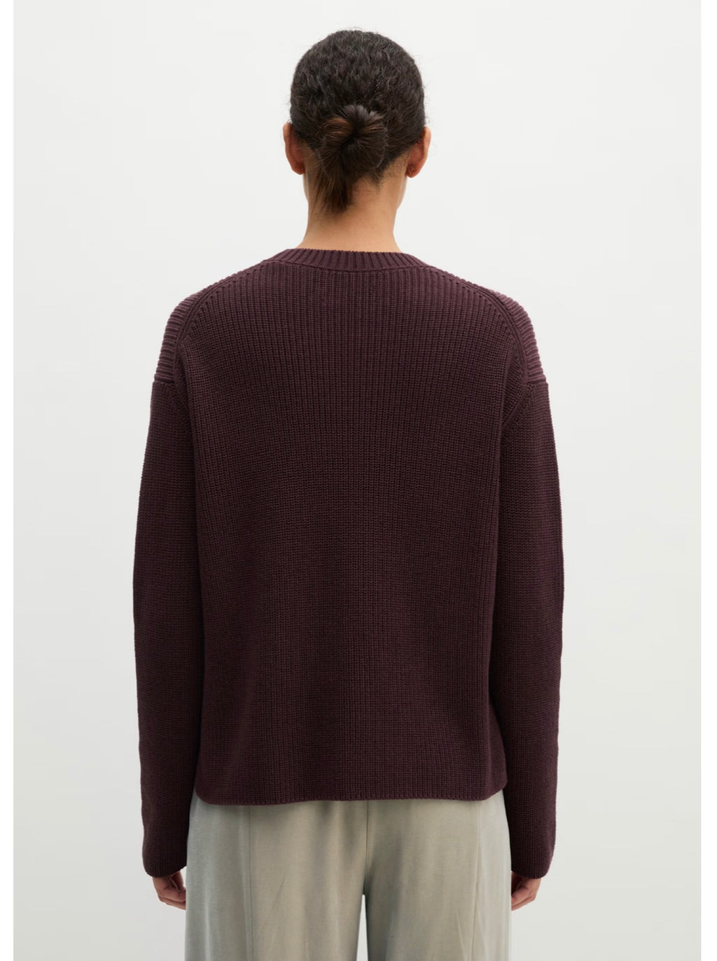 Black Cherry Ribbed Knit