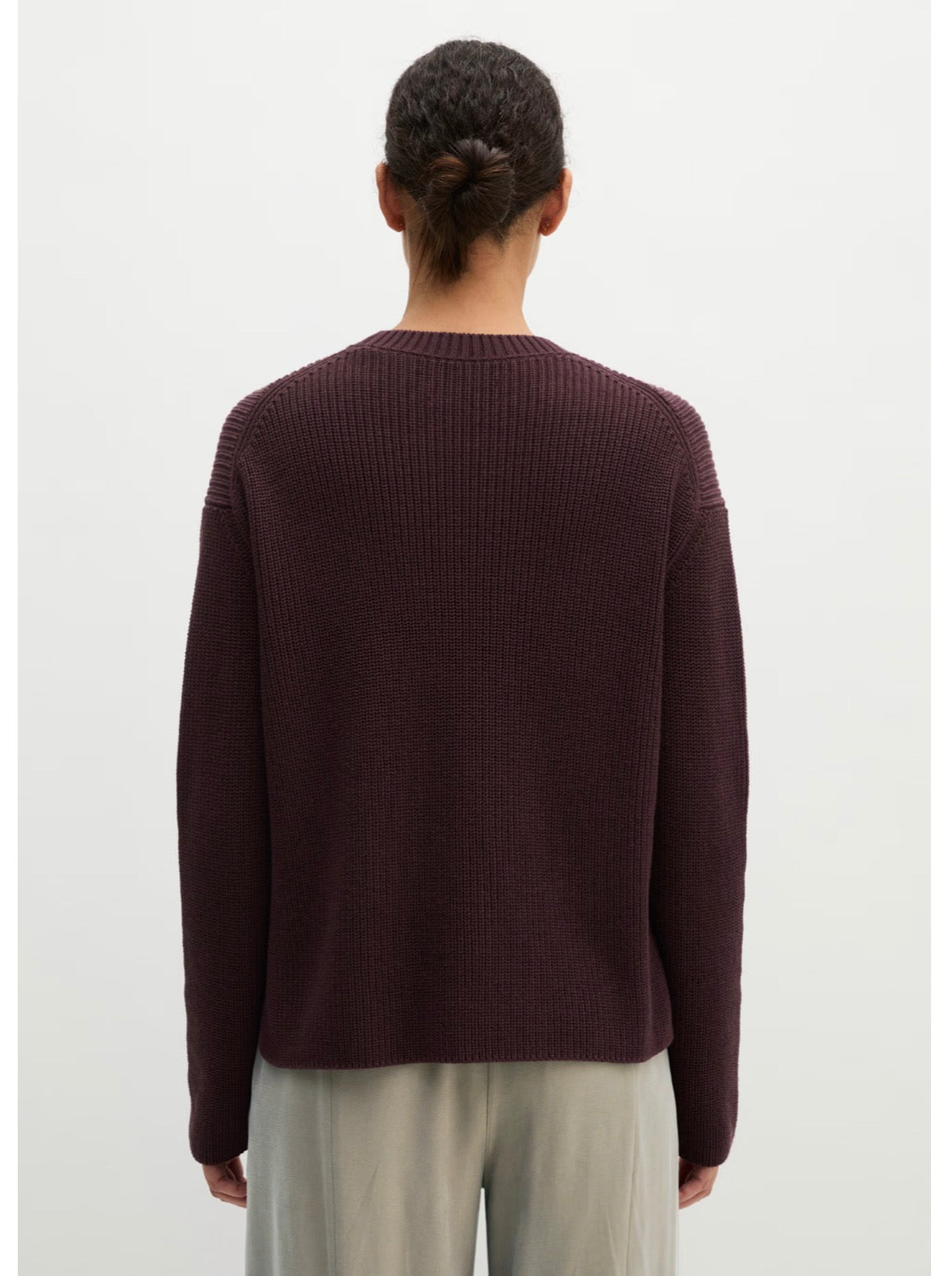 Black Cherry Ribbed Knit