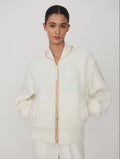 Klaudia Egret Piping Fleece