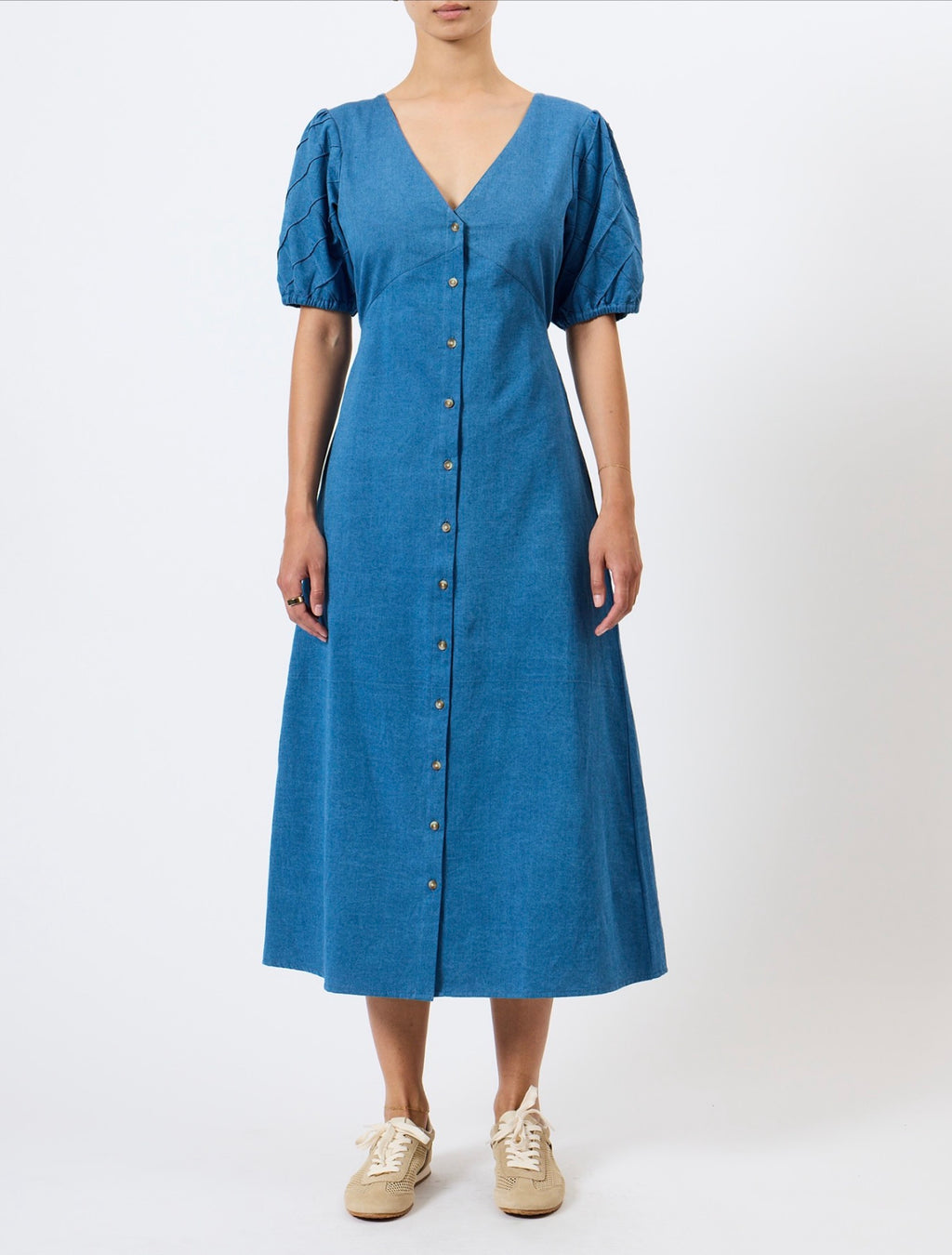 The Zaves Chambray Midi Dress