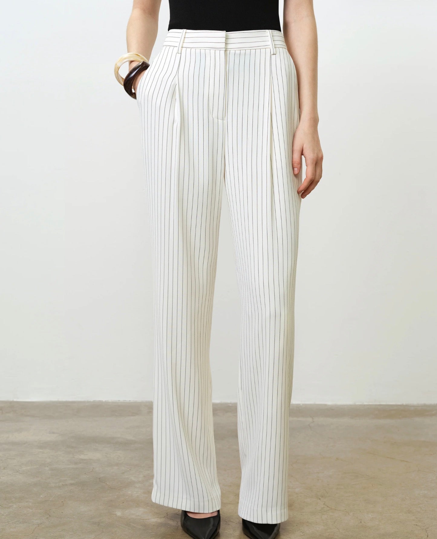 Vinnie Pinstripe Wide Leg Trousers