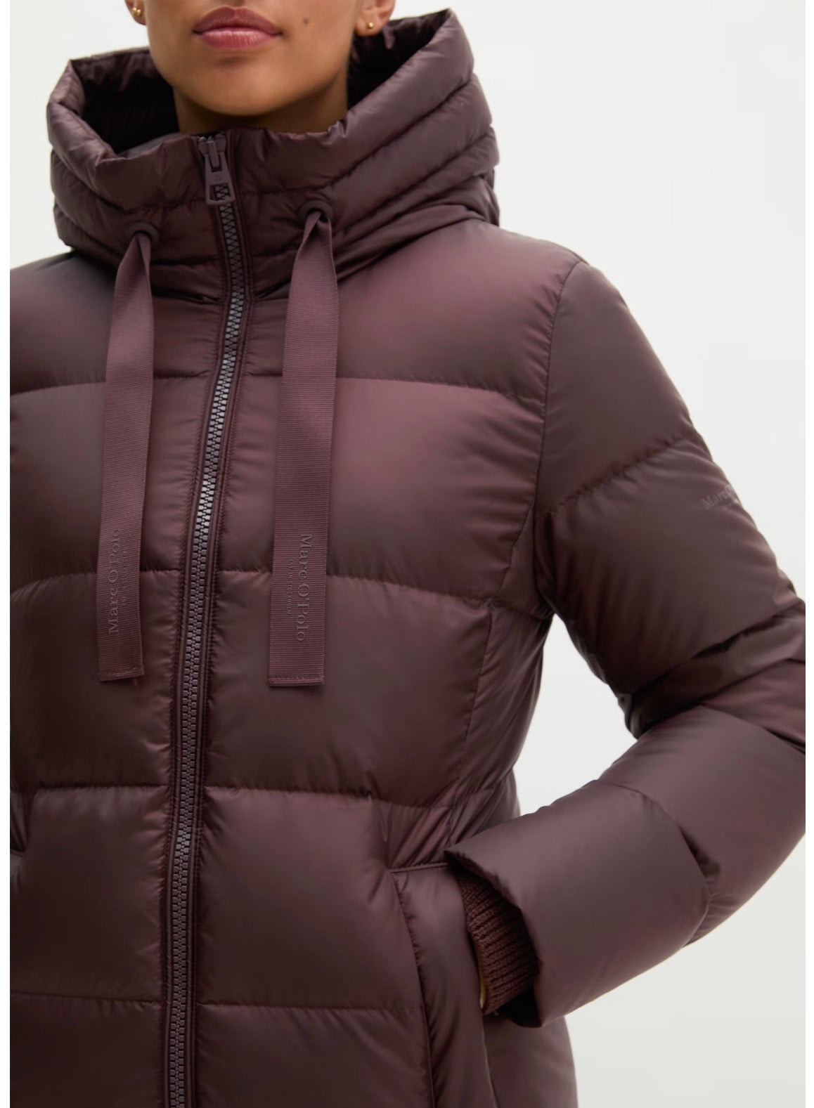 MOP Function Black Cherry Quilted Jacket