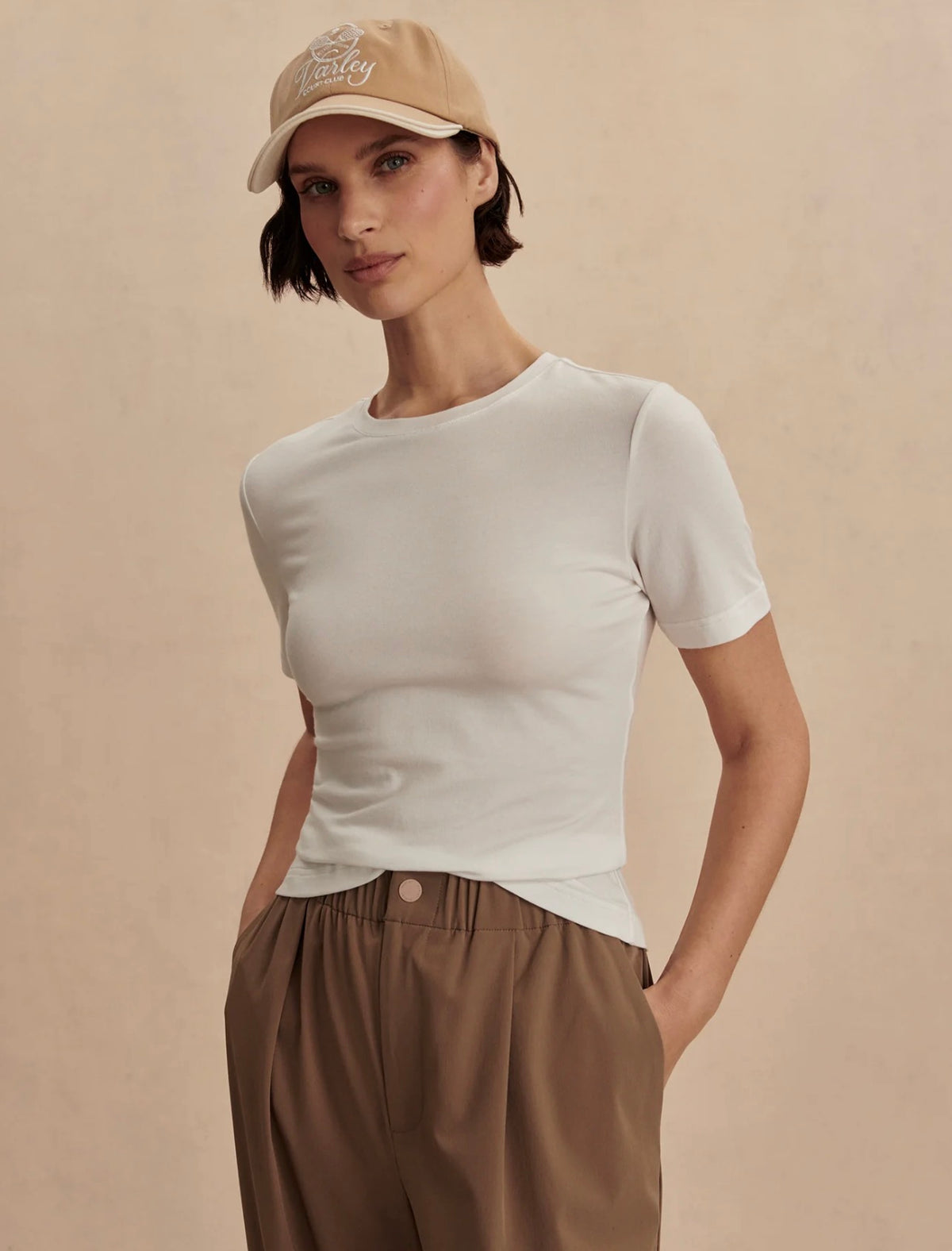 The White Regina Fitted Tee