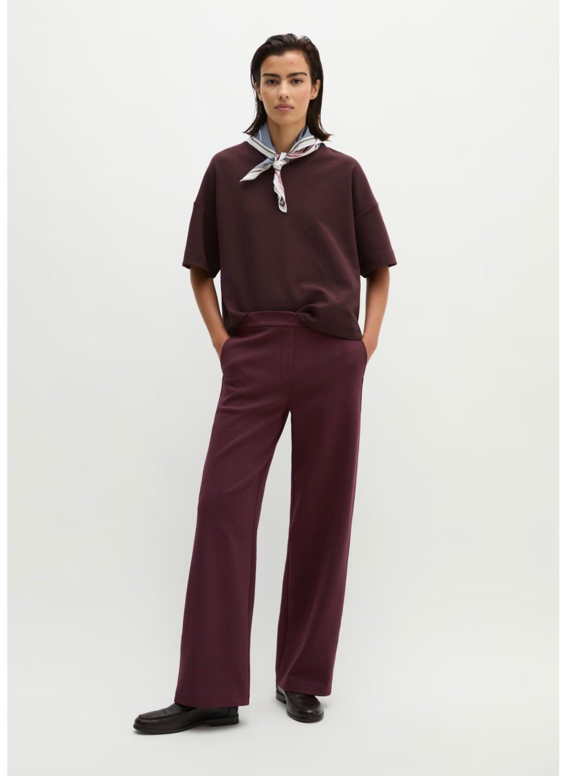 Dark Cherry Jersey Pants