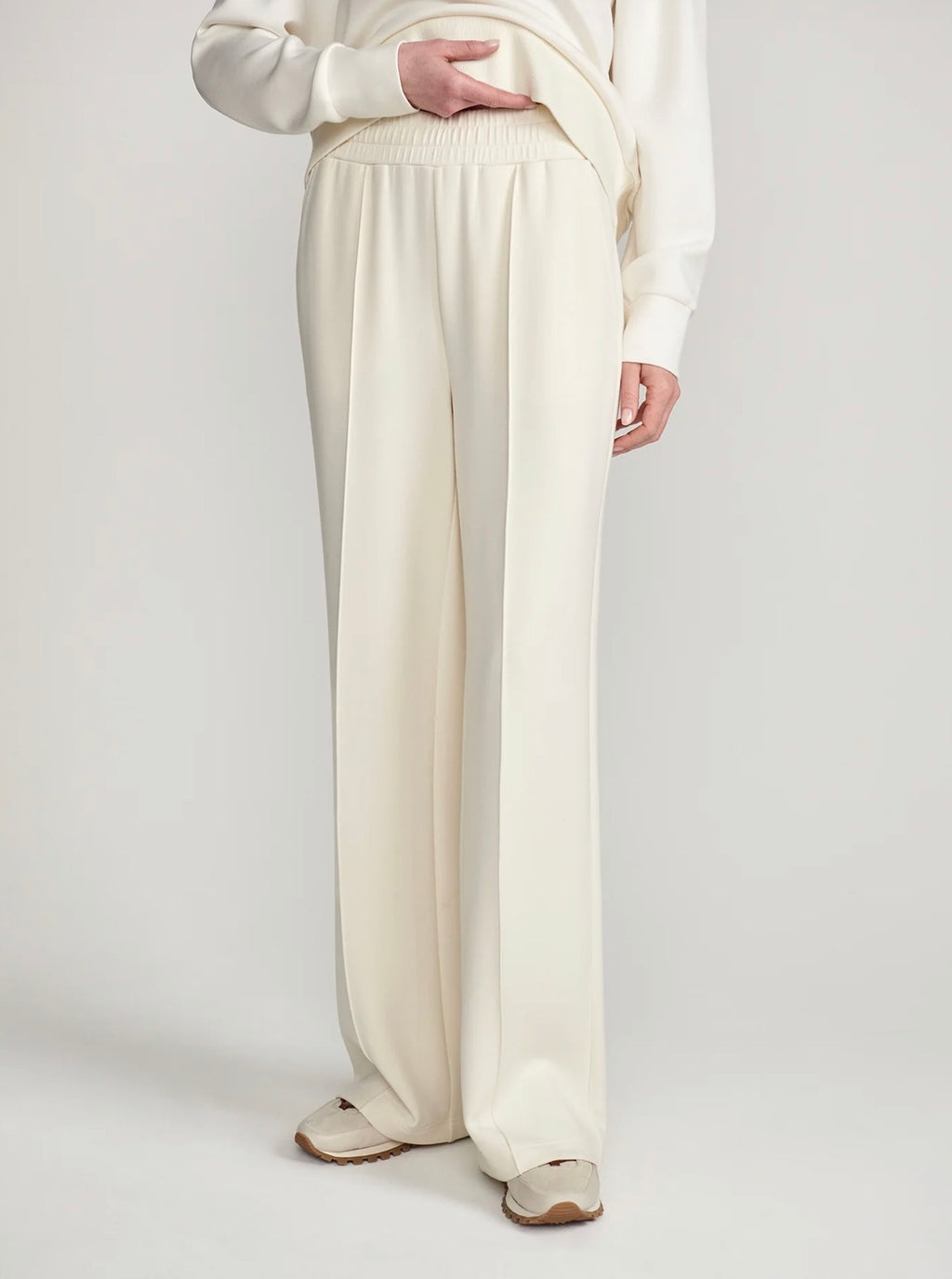 The Pristine Cream Wide Leg Pant 30"