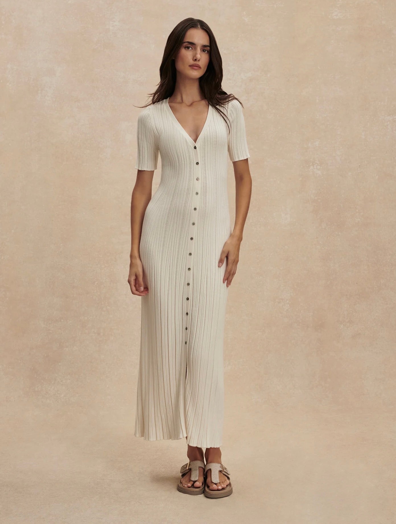 Elexa Snow White Knitted Dress