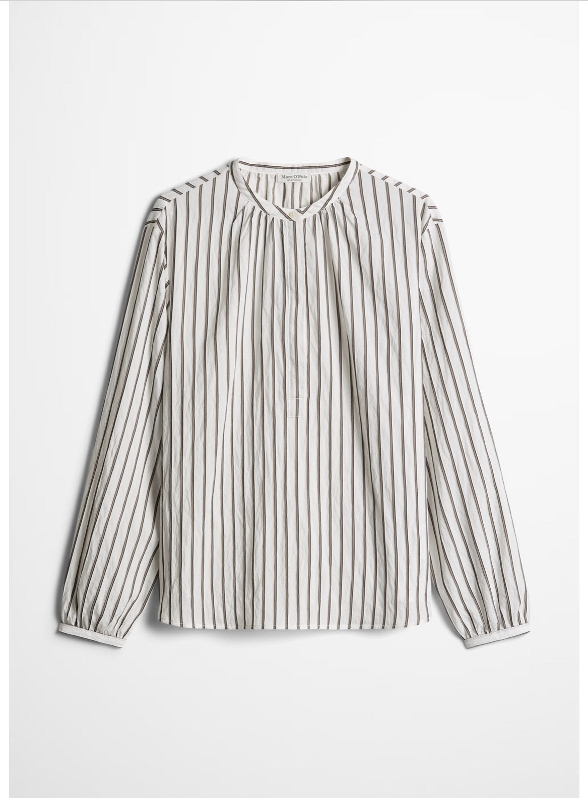 Off-White Multi Stripe Collarless Blouse