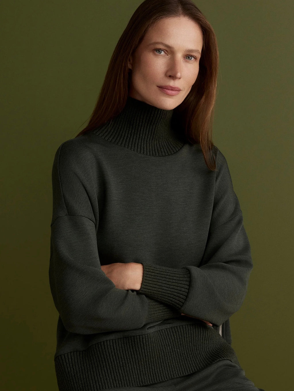 The Barker Olive Marl Sweatshirt