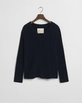 Ribbed Wool V-Neck Sweater