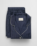 Christmas Gift Set - Satin Stripe Navy PJ's
