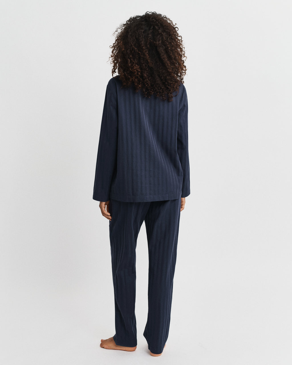 Christmas Gift Set - Satin Stripe Navy PJ's