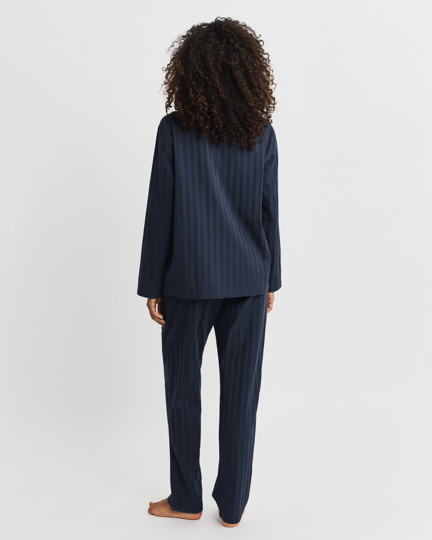 Christmas Gift Set - Satin Stripe Navy PJ's